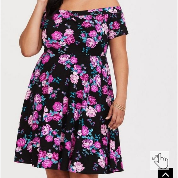 Torrid Mini Studio Luxe Ponte Skater Dress - Picture 2 of 11
